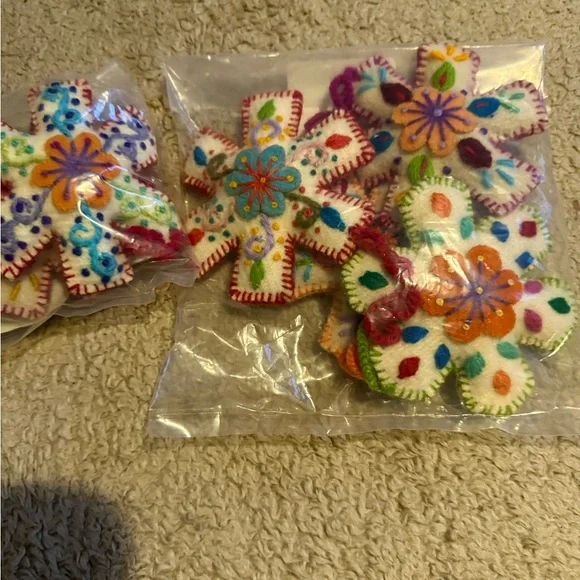 Colorful Felt Snowflake Ornaments - Picture 3 of 5